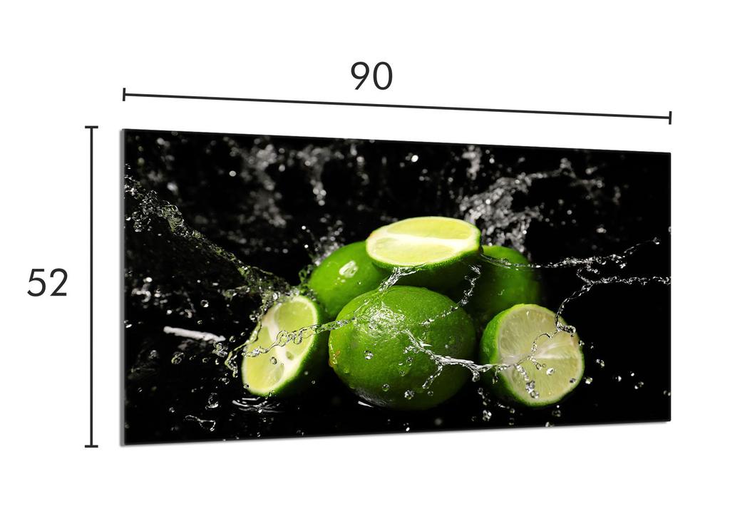 Glas-Kochfeld-Schutzplatte 90x52 Limette