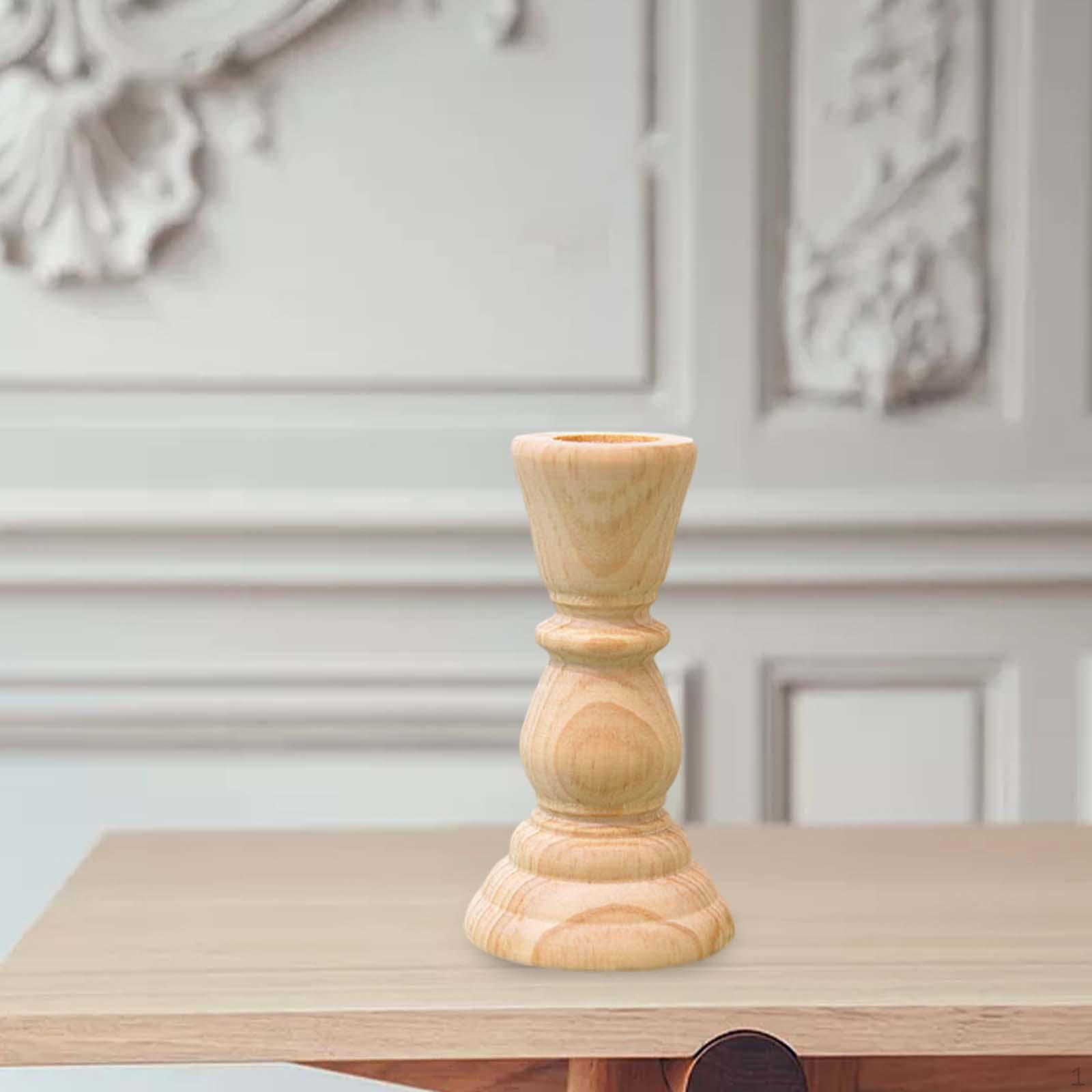 

Подсвечник, подсвечник, украшение дома, деревянный для свадьбы, столовой, вечеринки 5.5x5.5x10.5cm