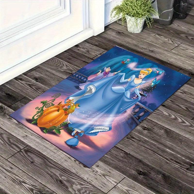 

1pc Snow White Pattern Area Rug Soft Flannel Floor Mat for Living Room, Office, Bedroom, Outdoor and Camping, Sofa Coffee Table Floor Mat, D 60cm by 90cm