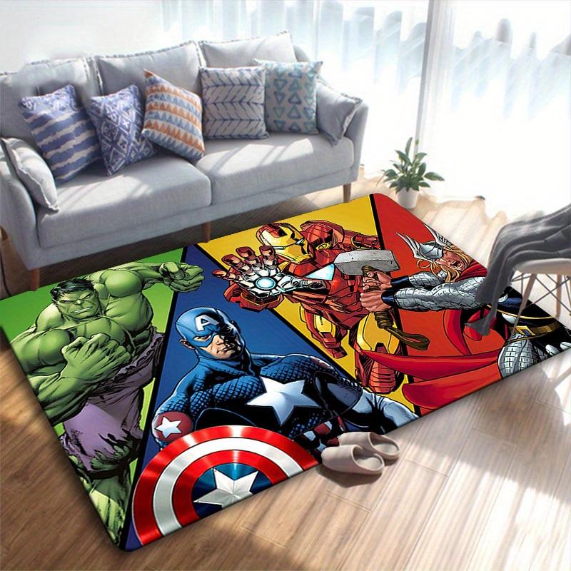 1 Stück Marvel Avengers Superhelden Teppich, Rutschfeste Fußmatte, Cartoon-Charakter-Design, Weicher Samt, Raumdekoration, Waschbar
