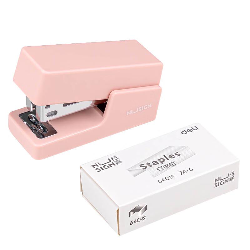 Deli NS083 Mini Stapler & Staple Set (4-Pack)