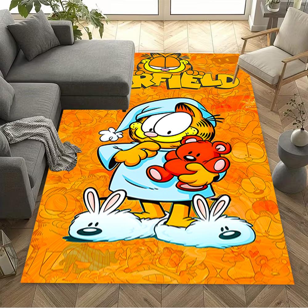 Garfield's Cozy Adventure Floor Rug Office Rug Suitable for Game Room Outdoor Bedrooms Entryway Antislip Carpet Anime Office Decor