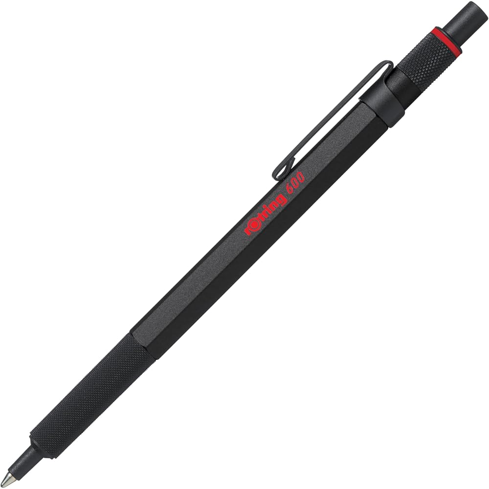 Rotring (Rotring) Rotring 600 Ballpoint Pen, Black M, Medium, Oil-based, in a Cosmetic Box, Knock...