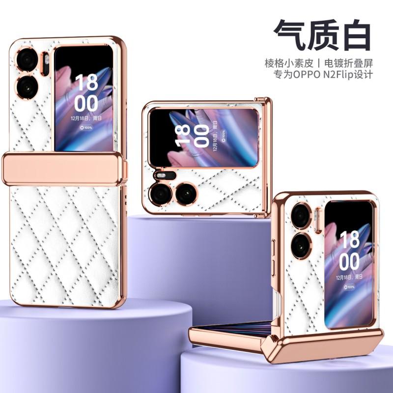 Full Coverage Flip Phone Case OPPO Find N2 Faux Leather Protective Cover With Hinge Protection Shockproof Scratch