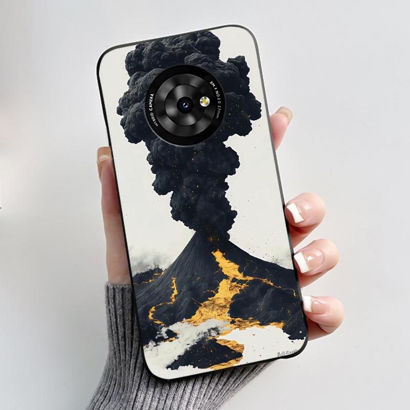 Casing For TCL Suixuetang M1 / OneTouch T615N Phone Case Luxury Dragon Cute Cool Boys Girls Soft Silicone Back Cover Black Shell