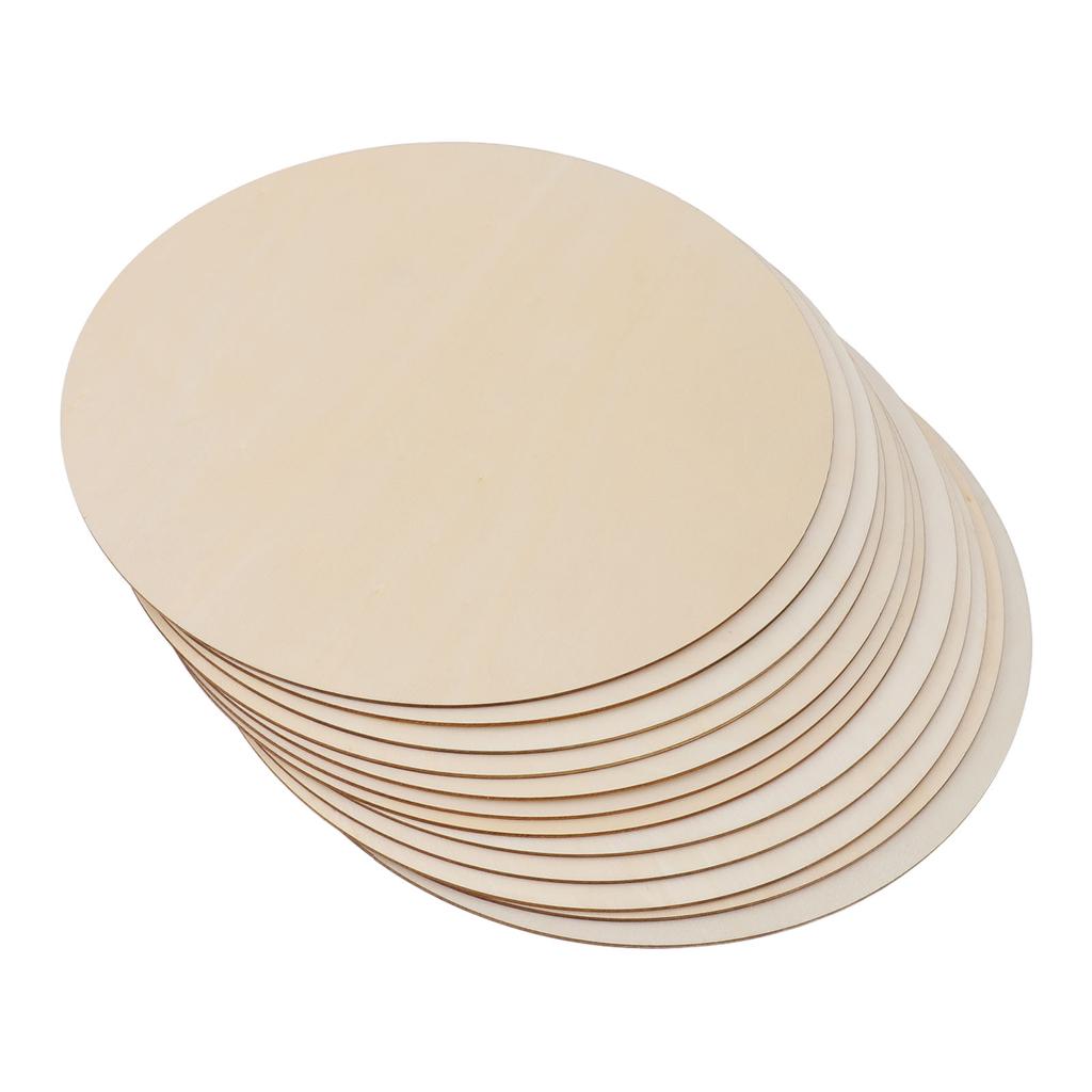 12 Pcs 12 Inch Wood Circles for Crafts DIY Wood Rounds Unfinished Wood Crafts Wooden Blank Slices fo