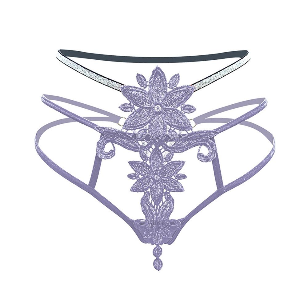 Thong Underwear Women Briefs Flower Embroidery G-String