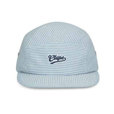 Clape Plus Size Striped Flat Embroidered Adjustable Jet Cap for Sun Perfect for Outdoor and Driving Men's 5-Panel Cap, Lightweight, Breathable, Brim,