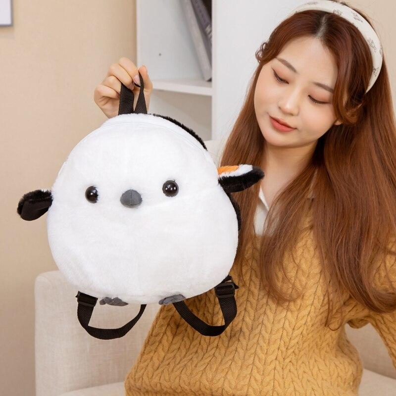 Stuffed Lovely Sparrow Plush Backpack Toys Cute Long -Tailed Tit Dolls Decorative Backpack For Children Girls Birthday Gifts
