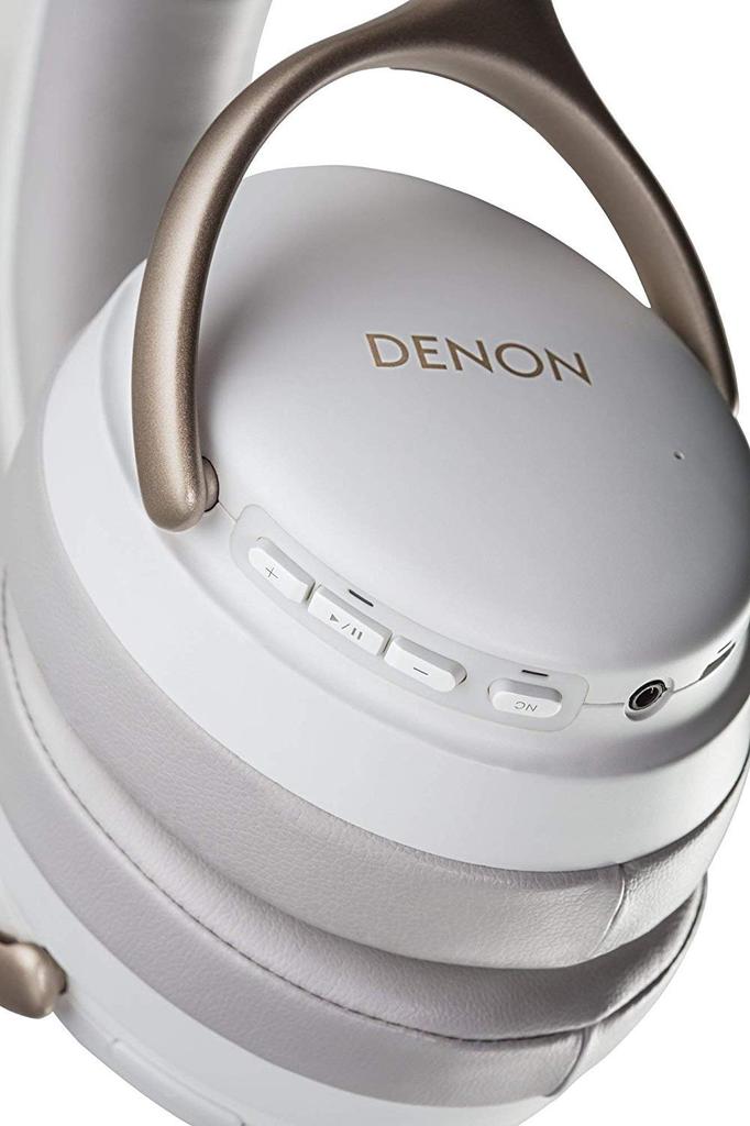 Denon Wireless Headphones with Free Edge aptX HD Codec 40mm AH-GC30 Noise-Canceling Drivers, Support, Drivers, White, AH-GC30WTEM