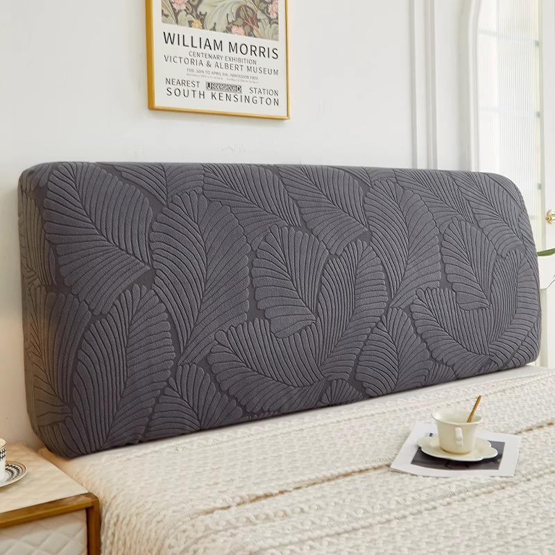 Jacquard Bed Headboard Cover Solid Color Elastic Bed Head Slipcover Bedroom Dust Cover All-inclusive Bed Backrest Cover