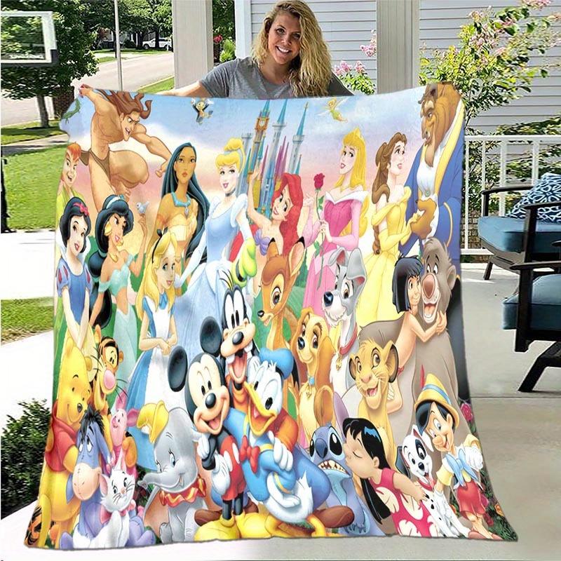 1pc Mickey Printing Blanket - Soft, All-Season Throw for Living Room, Bedroom,Personalized Gift with Adorable Cartoon Design