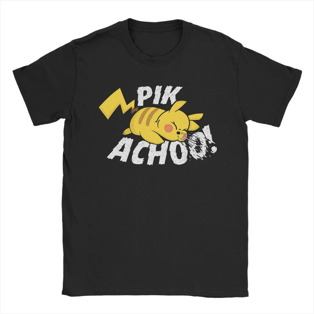 Pokemon Tshirt Mens Pure Cotton Casual Tshirt Round Neck Tshirt Short Sleeve Clothing Summer Sports Casual Short Sleeve Top