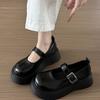 Big head and thick sole Japanese jk small leather shoes for women's 2025 spring and summer new muffin with skirt Mary Jane single shoes