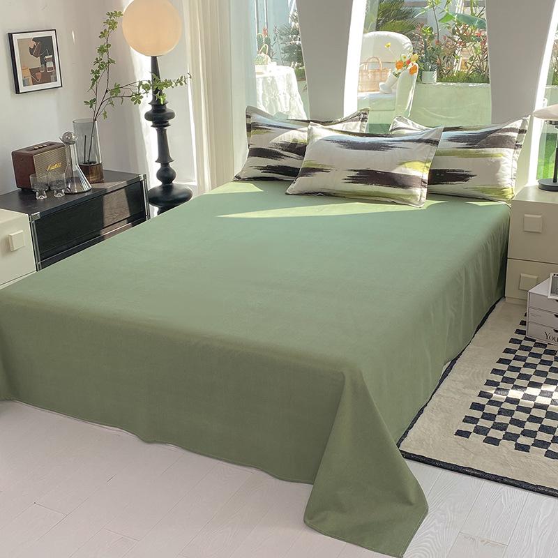 Ložní prádlo 4dílná sada: Prostěradlo a povlak na přikrývku, Jednolůžko do koleje, Jednoduchý styl