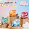 Mini Ventilatore da Scrivania a Forma di Coniglio Cartone Animato per il Raffreddamento Estivo dei Bambini, Ventilatore Portatile Ricaricabile per Bambini