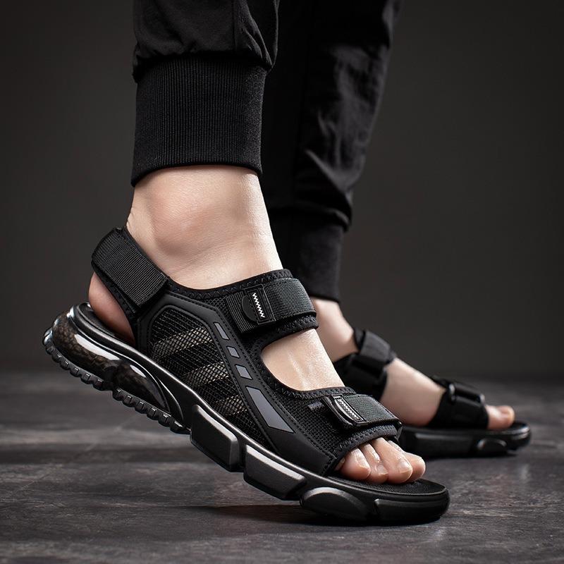 Men's sandals summer new outdoor casual Velcro men's sandals air cushion beach shoes latex soft-soled shoes