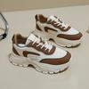 Damskor Casual Chunky Platform Sneakers Andningsbara Halkfria Promenadskor Bekväma Atletiska Pappaskor för Kvinnor Snörning Tennis Löparskor