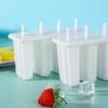 4 Zellen Eis am Stiel Form DIY Eismaschine Hausgemachte Eisbox Sommer Kinder Eis-Lolly Form Eiswürfelbehälter Küchenhelfer