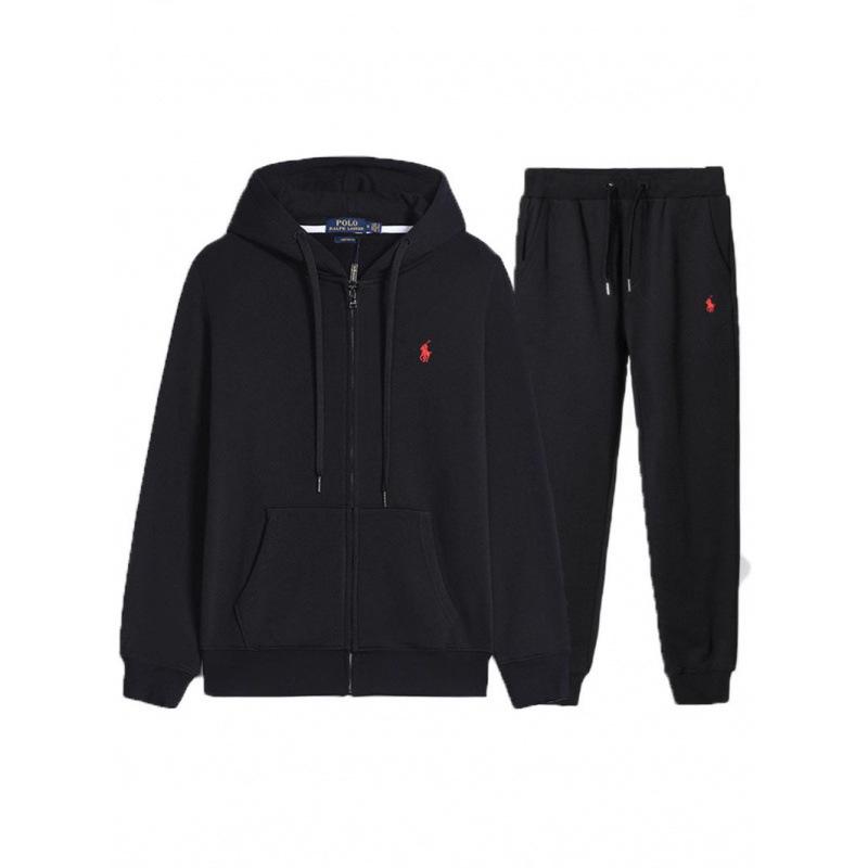 Unisex Embroidered Polo Cardigan Hoodie & Pants Set – Spring/Autumn Casual Wear