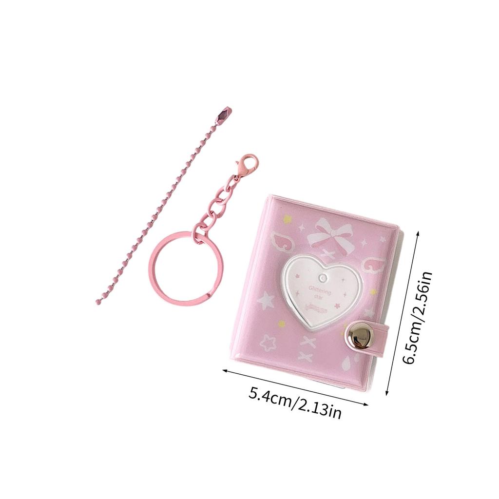 Durability PVC Card Holders Student Ids Photo Album Storage Book Sweet Bows Design For Fans School Essential Decoration
