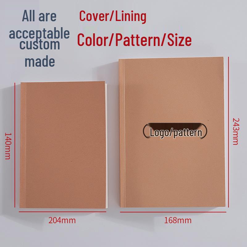 A5 Kraft Paper Notebook: Blank/Lined, B5 Notepad, Foldable Sketchbook for Students