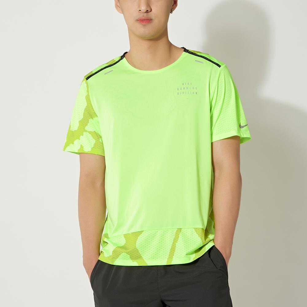 Nike Logo Print Training Casual Round Neck Short Sleeve T-Shirt Men Tops Green DQ4758-358