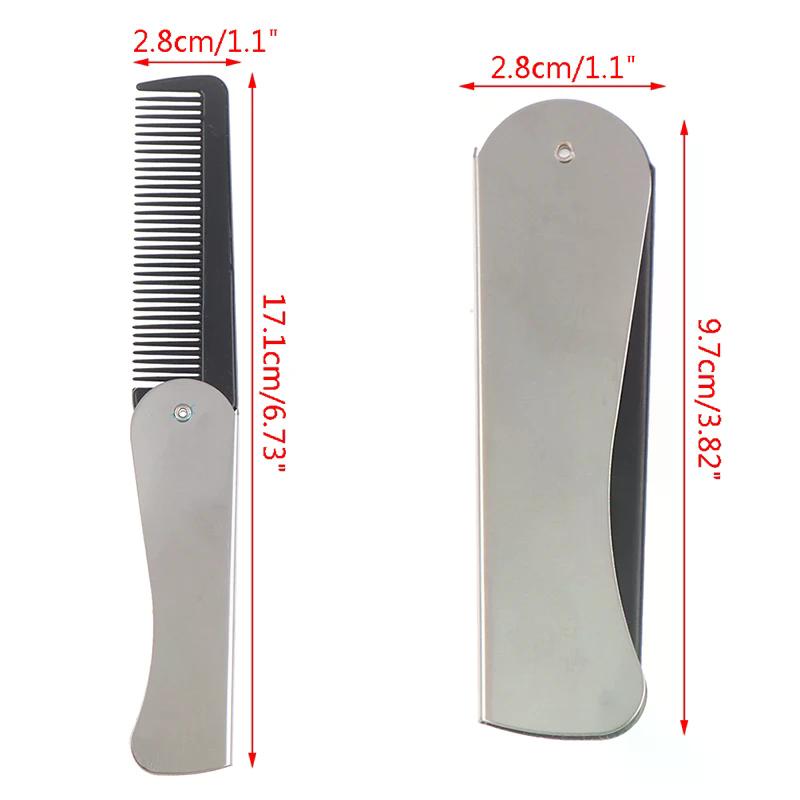 1PC Foldable Portable Hair Comb Brush - Massage Hairdressing Tool for Convenient Grooming