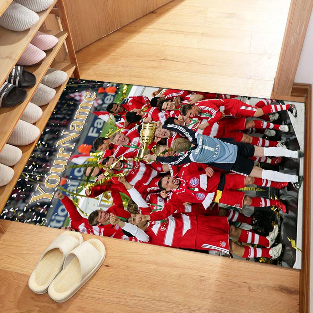 Bayern Munich Customize Your Name Floor Rug Office Rug Suitable for Entryway Balcony Kitchen Hallway Antislip Carpet Office home decor