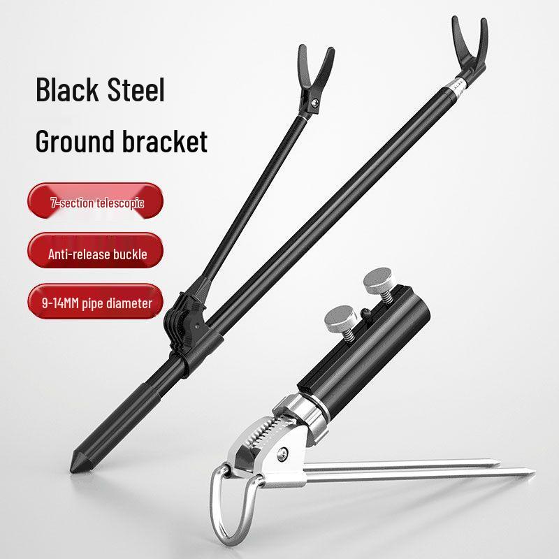 Stainless Steel Two-in-One Fishing Rod Holder & Ground Stake Stand