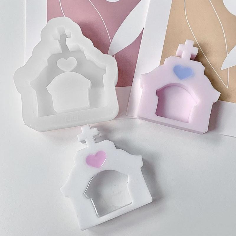 Soft Silicone Resin Mold Love Church Quicksand Mold Resin Art Craft DIY Handmade Jewelry Making Tool Silicone Mould