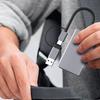 Compactly USB C Adapter 5 Port Expansion Dock with TF Card Reader USB3.0 for Laptop Smartphone Devices