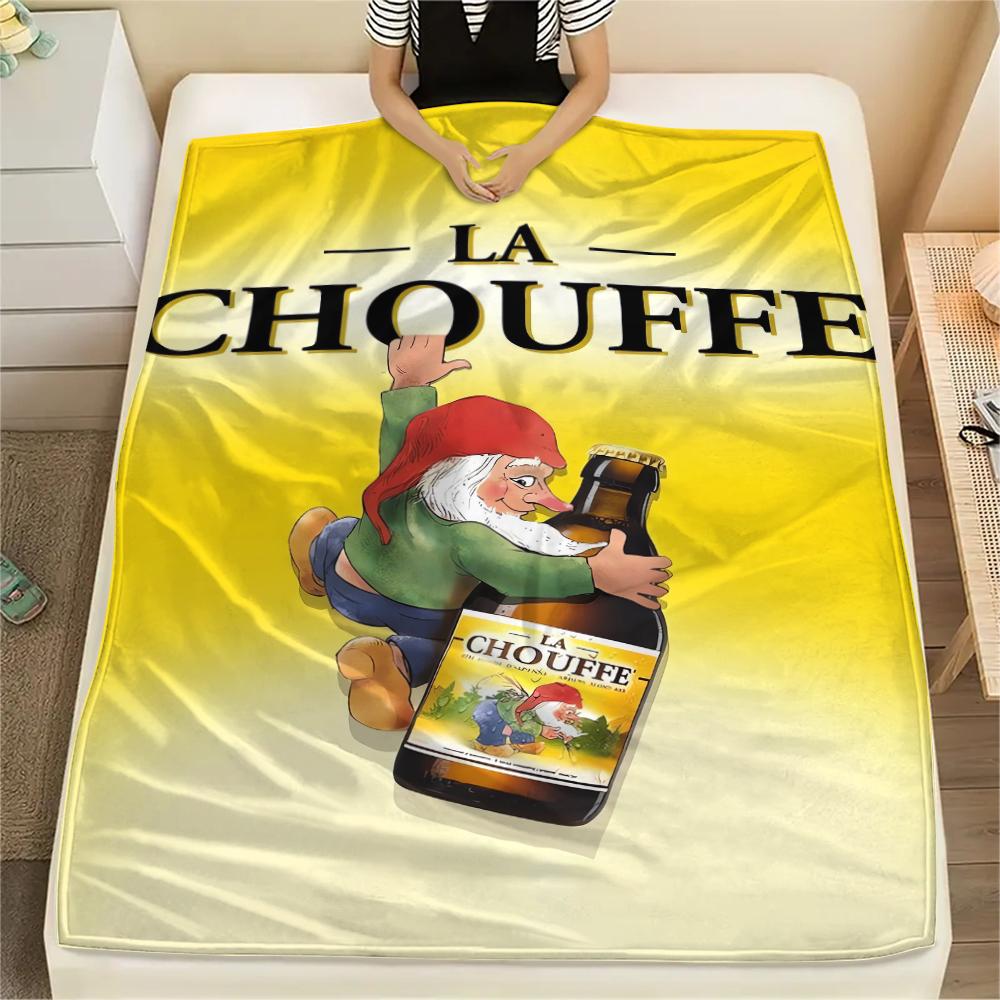 

La Chouffe Gnome Print Flannel Blanket, High quality Comfortable for All Seasons, Home Decor, Warmth and Comfort, Perfect for Christmas Gifts62 130cm x 150cm