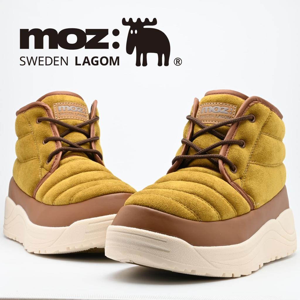 Mozu Winter Snow Urethane Fleece Size M Men's Boots, Waterproof, Water-Repellent, Non-Slip, Padded, Lining, Brown, 4671, (4671,BRO,M)