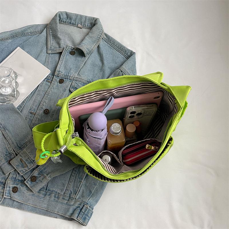 Women's School Messenger Bags For Women Shoulder Ladies Designer Handbag Solid Large Capacity Casual Canvas Shoulder Female Bags