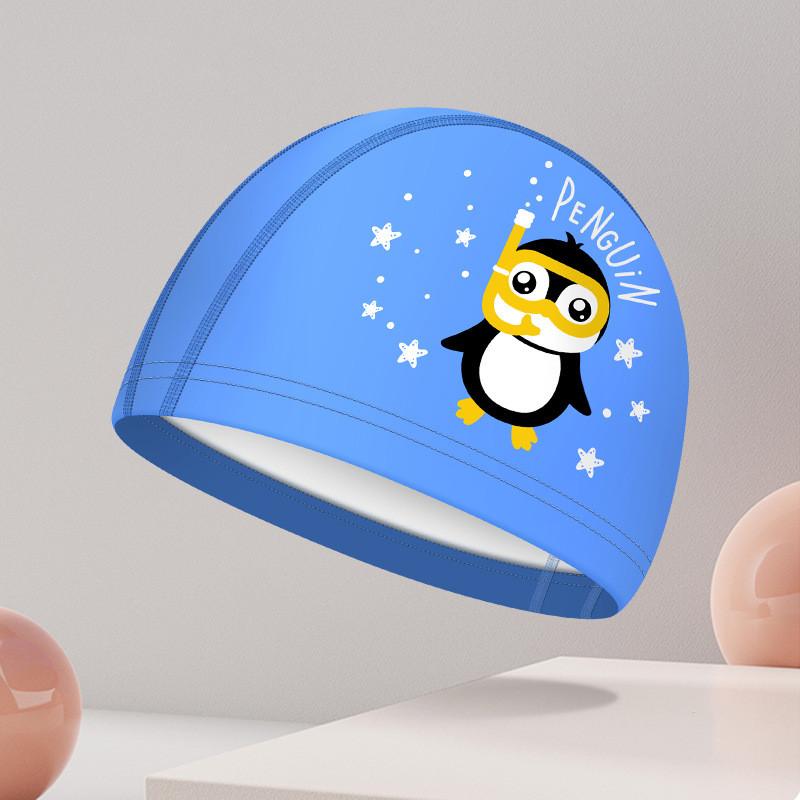 Cartoon Swimming Caps PU Waterproof Long Hair Ear Protection Children Swim Cap for Boys Girls Kids Swimming Cap Pool Accessories