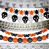 Pumpkin Ghost Paper Banner Ghost Pumpkin Skull Pendant Halloween Paper Latte Art  Halloween
