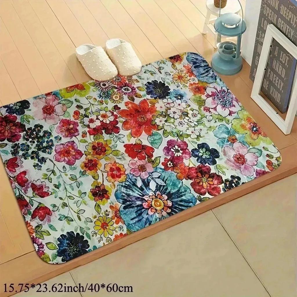 1 Stück Scheibenmuster Küchenteppiche Rutschfest Heimtürmatten Pop-Design Badezimmerteppiche Badematte Teppich für Zuhause Spüle Wäsche Dekor