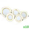 10 stk/lott Led downlights 5W 9W 12W taklys 15W 18W innfelt rundt panellys AC 220V spotlys innendørs belysning