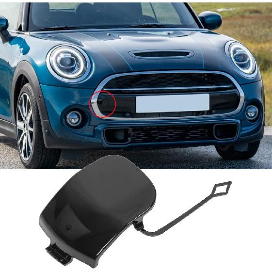 Front Right Bumper Tow Hook Cover, 51117337796 Towing Eye Cover Tow Eye Hook Cover Replacement for F55 F56 F57 S Four Door Hatchback Convertible