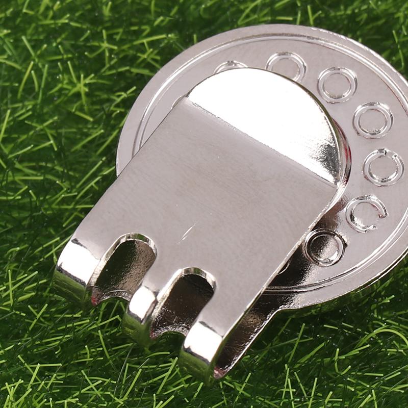1Pc Golf Ball Marker Golf Hat Clip Magnetic Alloy Golf Ball Position Marker Removable Metal Hat Clip Accessories For Golfers