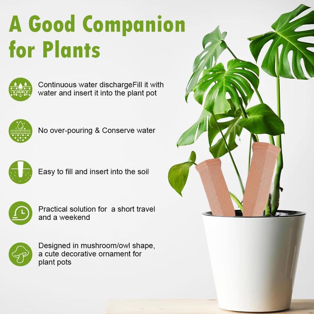 Self Watering Spikes 4 Pieces Plant Watering Spikes Automatic Terracotta Planter Drip Irrigation System For Houseplants