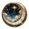 Retro Round Metal Tin Signs Sun And Moon Face Decor Pattern Nostalgic Iron Painting Novelty For Cafe Bar Man Cave Wall Decor