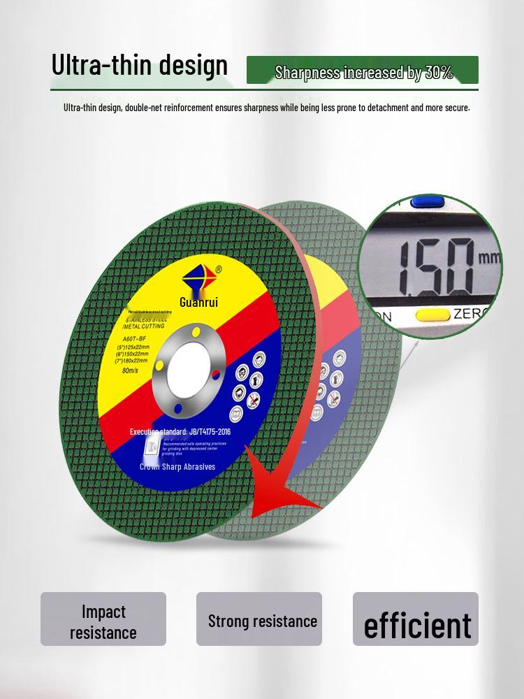 Guan Rui 7-Inch Stainless Steel Angle Grinder Cutting and Grinding Disc