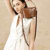New Genuine Leather Women's Bag Korean Handbag Crossbody Bag Women's Bag Light Luxury Niche High-end Red Capsule Lock Bag