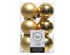 Christmas Balls - Alpine - Set of 12 - Plastic - 6 Cm - Gold Color