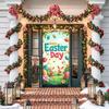 Rabbits Home decoration Themed Eggs Backdrop Easter decoration Decorative Easter banner for Easter