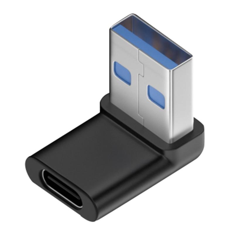 Konvertor USB C samice na USB 3.0 samec 10 Gbps USB C na USB 3.0 úhlový 90 stupňů pro prodlužovací konektor USB C