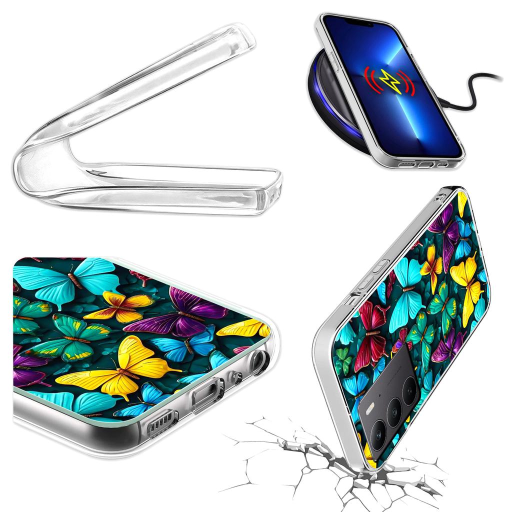 Etui Do Realme C75 / 14X 5G Obudowa Foto Case Plecki Motyle + Szkło 9H