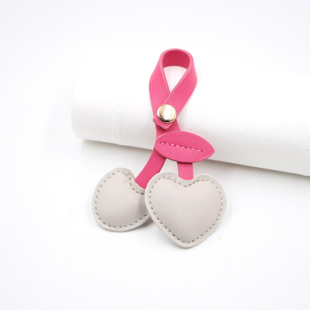 Countryside Style Cherry Leather Bag High-end Pendant Cherry Retro Versatile Bag Keychain Pendant